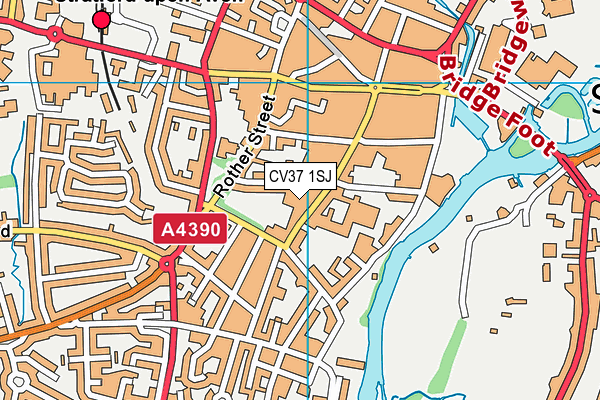 CV37 1SJ map - OS VectorMap District (Ordnance Survey) CV37 1SJ map - OS VectorMap District (Ordnance Survey)