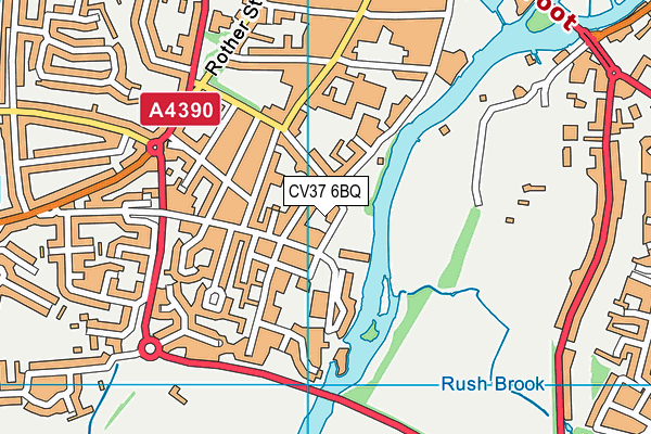 CV37 6BQ map - OS VectorMap District (Ordnance Survey) CV37 6BQ map - OS VectorMap District (Ordnance Survey)