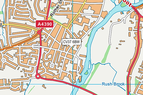CV37 6BW map - OS VectorMap District (Ordnance Survey) CV37 6BW map - OS VectorMap District (Ordnance Survey)