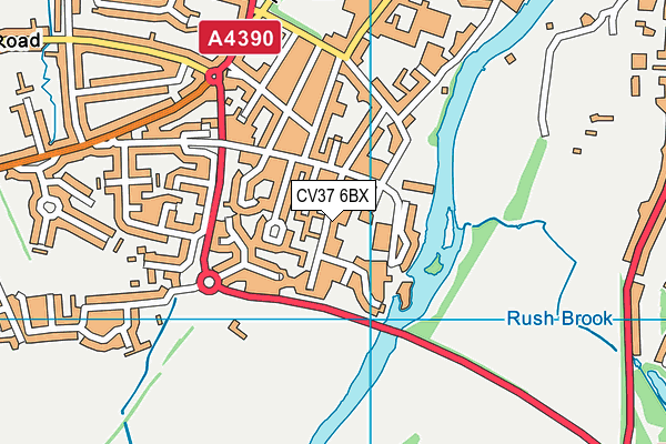 CV37 6BX map - OS VectorMap District (Ordnance Survey) CV37 6BX map - OS VectorMap District (Ordnance Survey)