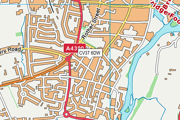 CV37 6DW map - OS VectorMap District (Ordnance Survey) CV37 6DW map - OS VectorMap District (Ordnance Survey)