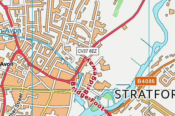 CV37 6EZ map - OS VectorMap District (Ordnance Survey) CV37 6EZ map - OS VectorMap District (Ordnance Survey)