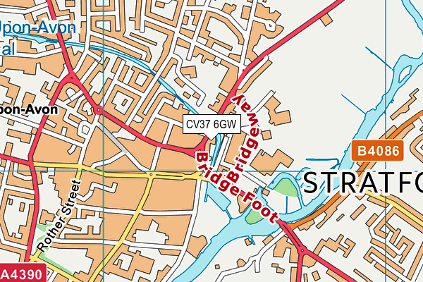 CV37 6GW map - OS VectorMap District (Ordnance Survey) CV37 6GW map - OS VectorMap District (Ordnance Survey)