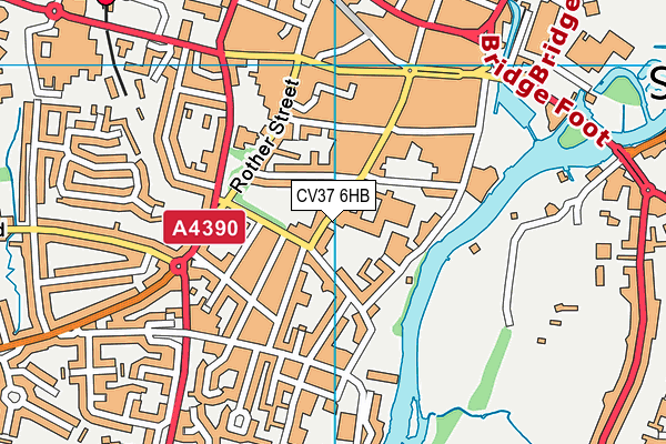 CV37 6HB map - OS VectorMap District (Ordnance Survey) CV37 6HB map - OS VectorMap District (Ordnance Survey)