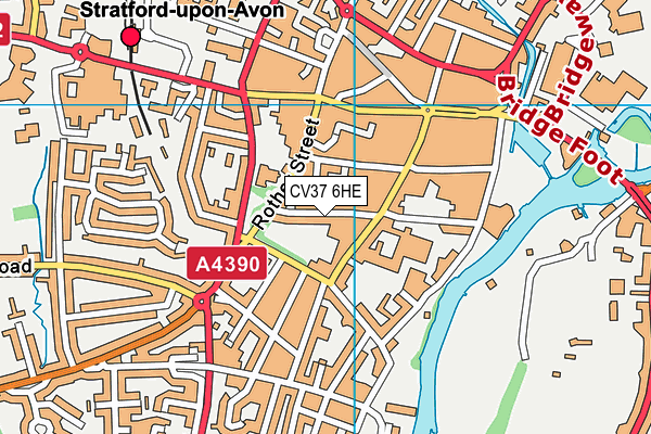 CV37 6HE map - OS VectorMap District (Ordnance Survey) CV37 6HE map - OS VectorMap District (Ordnance Survey)