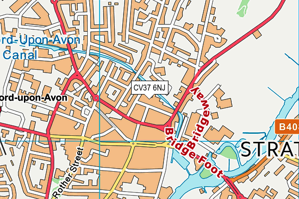 CV37 6NJ map - OS VectorMap District (Ordnance Survey) CV37 6NJ map - OS VectorMap District (Ordnance Survey)