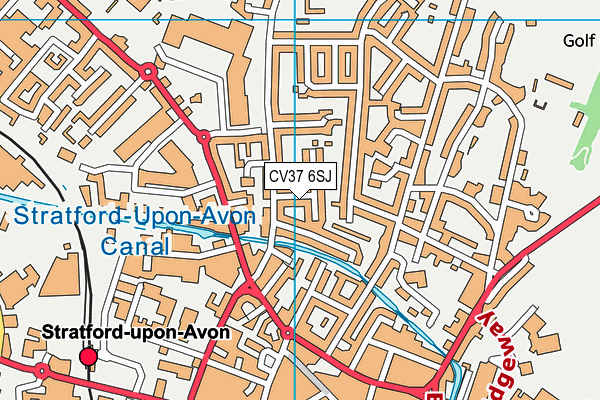 CV37 6SJ map - OS VectorMap District (Ordnance Survey)