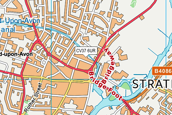 CV37 6UR map - OS VectorMap District (Ordnance Survey) CV37 6UR map - OS VectorMap District (Ordnance Survey)