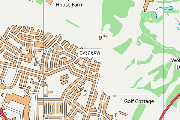 CV37 6XW map - OS VectorMap District (Ordnance Survey) CV37 6XW map - OS VectorMap District (Ordnance Survey)