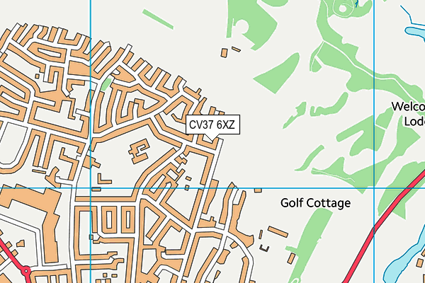 CV37 6XZ map - OS VectorMap District (Ordnance Survey) CV37 6XZ map - OS VectorMap District (Ordnance Survey)