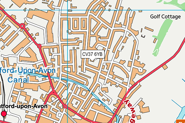 CV37 6YB map - OS VectorMap District (Ordnance Survey) CV37 6YB map - OS VectorMap District (Ordnance Survey)