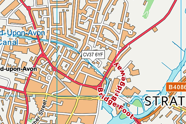 CV37 6YF map - OS VectorMap District (Ordnance Survey) CV37 6YF map - OS VectorMap District (Ordnance Survey)