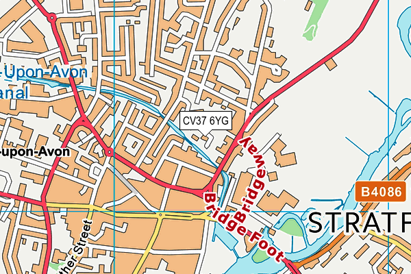 CV37 6YG map - OS VectorMap District (Ordnance Survey) CV37 6YG map - OS VectorMap District (Ordnance Survey)
