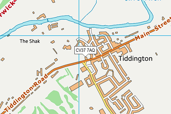 CV37 7AQ map - OS VectorMap District (Ordnance Survey)