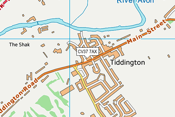 CV37 7AX map - OS VectorMap District (Ordnance Survey) CV37 7AX map - OS VectorMap District (Ordnance Survey)