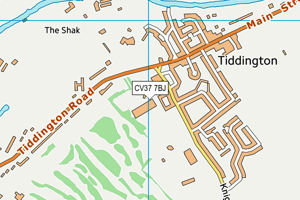CV37 7BJ map - OS VectorMap District (Ordnance Survey) CV37 7BJ map - OS VectorMap District (Ordnance Survey)