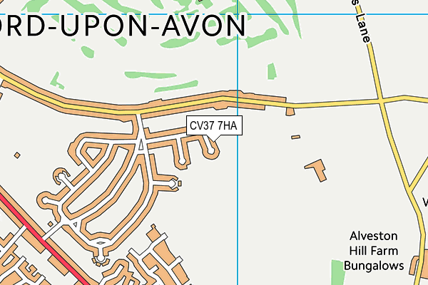 CV37 7HA map - OS VectorMap District (Ordnance Survey)