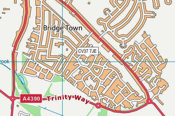 CV37 7JE map - OS VectorMap District (Ordnance Survey) CV37 7JE map - OS VectorMap District (Ordnance Survey)
