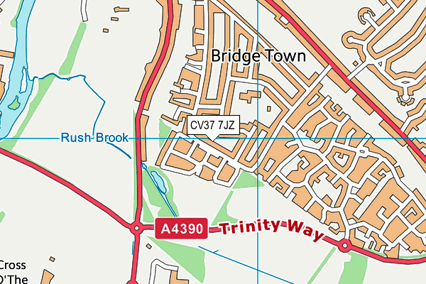 CV37 7JZ map - OS VectorMap District (Ordnance Survey) CV37 7JZ map - OS VectorMap District (Ordnance Survey)