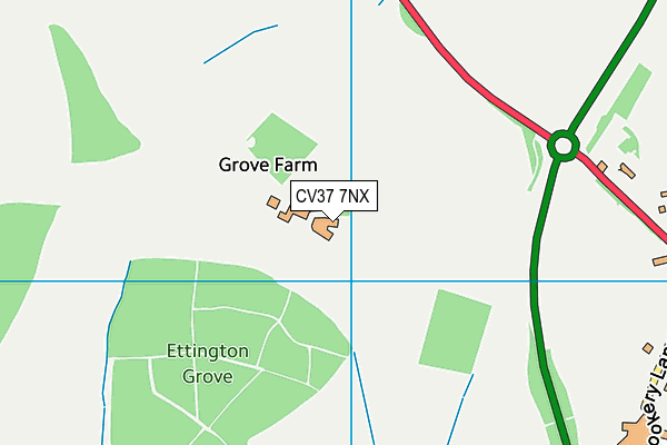 CV37 7NX map - OS VectorMap District (Ordnance Survey) CV37 7NX map - OS VectorMap District (Ordnance Survey)