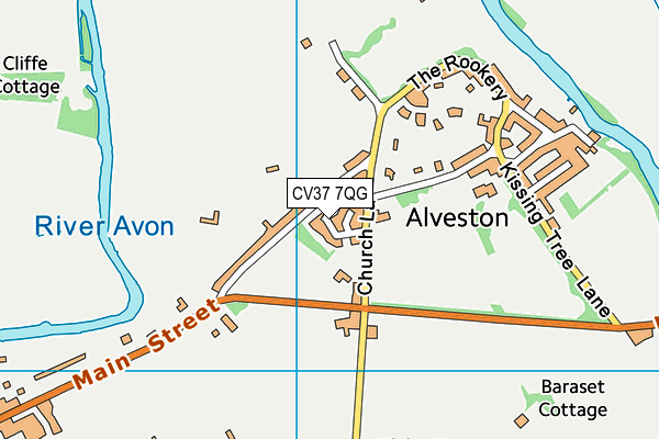 CV37 7QG map - OS VectorMap District (Ordnance Survey) CV37 7QG map - OS VectorMap District (Ordnance Survey)