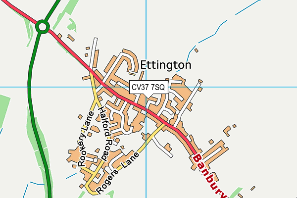 CV37 7SQ map - OS VectorMap District (Ordnance Survey) CV37 7SQ map - OS VectorMap District (Ordnance Survey)