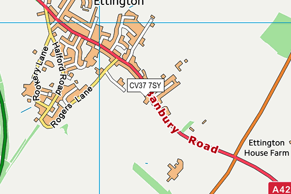 CV37 7SY map - OS VectorMap District (Ordnance Survey)