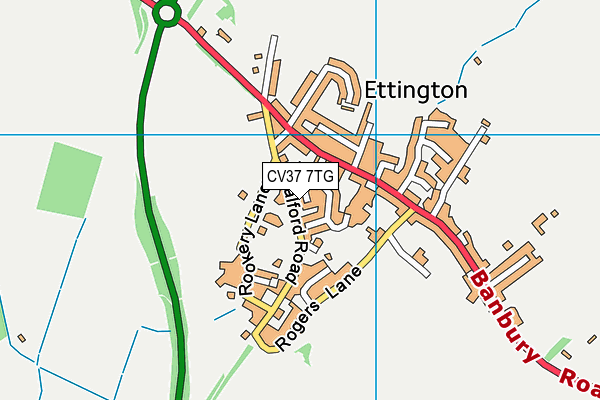 CV37 7TG map - OS VectorMap District (Ordnance Survey) CV37 7TG map - OS VectorMap District (Ordnance Survey)