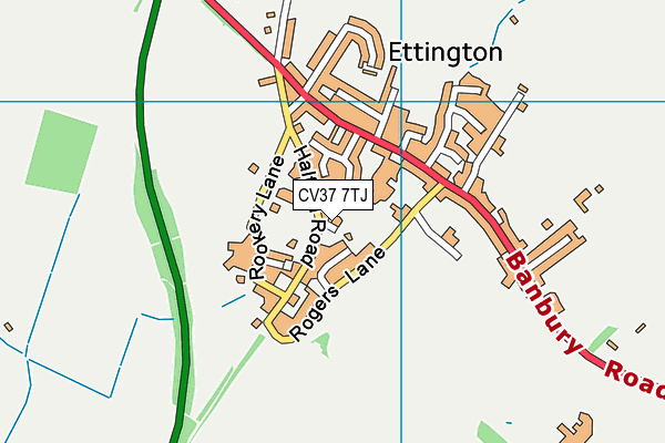 CV37 7TJ map - OS VectorMap District (Ordnance Survey) CV37 7TJ map - OS VectorMap District (Ordnance Survey)
