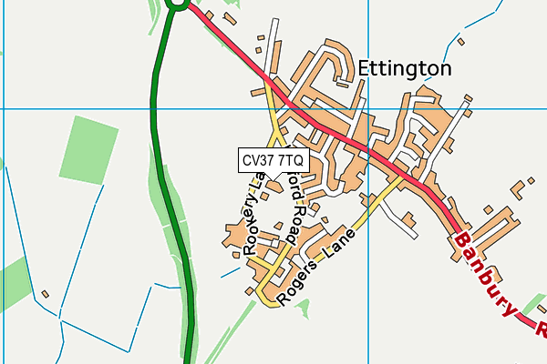 CV37 7TQ map - OS VectorMap District (Ordnance Survey) CV37 7TQ map - OS VectorMap District (Ordnance Survey)