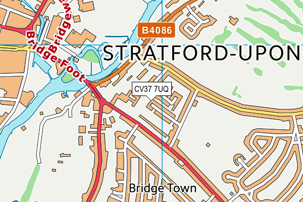 CV37 7UQ map - OS VectorMap District (Ordnance Survey)