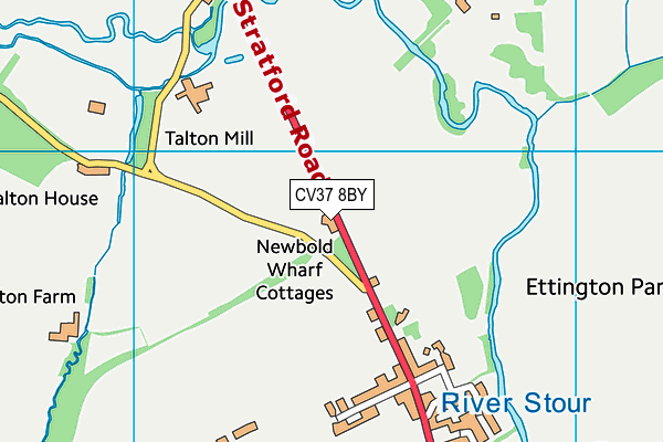 CV37 8BY map - OS VectorMap District (Ordnance Survey) CV37 8BY map - OS VectorMap District (Ordnance Survey)