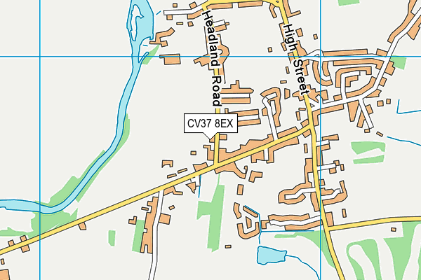 CV37 8EX map - OS VectorMap District (Ordnance Survey) CV37 8EX map - OS VectorMap District (Ordnance Survey)