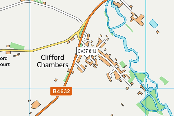 CV37 8HJ map - OS VectorMap District (Ordnance Survey) CV37 8HJ map - OS VectorMap District (Ordnance Survey)