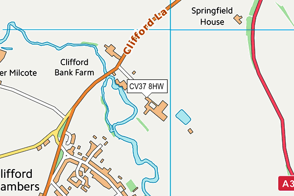 CV37 8HW map - OS VectorMap District (Ordnance Survey)
