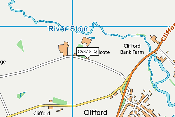 CV37 8JQ map - OS VectorMap District (Ordnance Survey) CV37 8JQ map - OS VectorMap District (Ordnance Survey)
