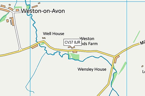 CV37 8JR map - OS VectorMap District (Ordnance Survey) CV37 8JR map - OS VectorMap District (Ordnance Survey)