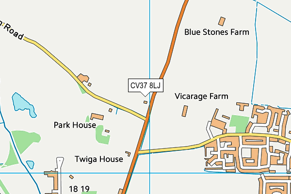 CV37 8LJ map - OS VectorMap District (Ordnance Survey) CV37 8LJ map - OS VectorMap District (Ordnance Survey)