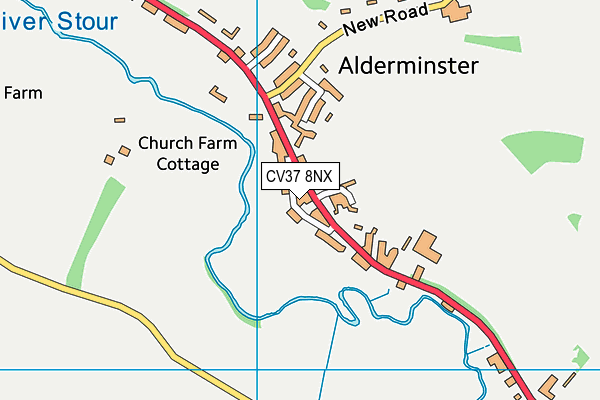 CV37 8NX map - OS VectorMap District (Ordnance Survey)