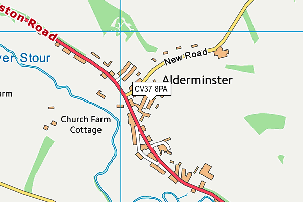 CV37 8PA map - OS VectorMap District (Ordnance Survey)