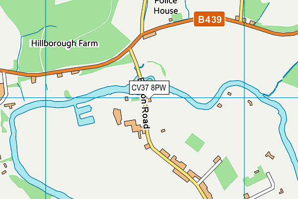 CV37 8PW map - OS VectorMap District (Ordnance Survey) CV37 8PW map - OS VectorMap District (Ordnance Survey)