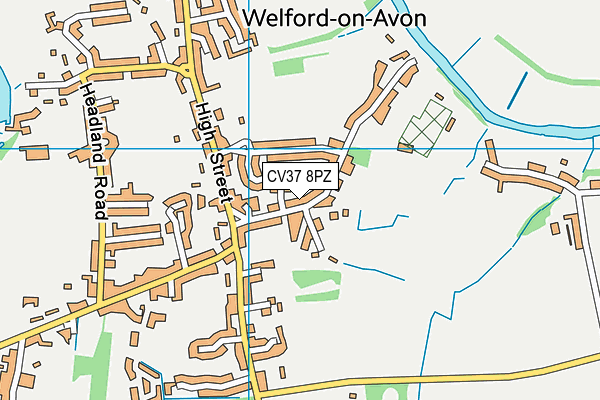 CV37 8PZ map - OS VectorMap District (Ordnance Survey) CV37 8PZ map - OS VectorMap District (Ordnance Survey)