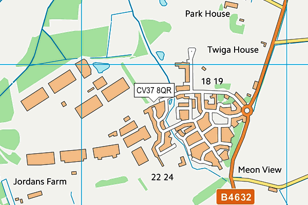 CV37 8QR map - OS VectorMap District (Ordnance Survey) CV37 8QR map - OS VectorMap District (Ordnance Survey)