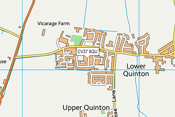 CV37 8QU map - OS VectorMap District (Ordnance Survey) CV37 8QU map - OS VectorMap District (Ordnance Survey)