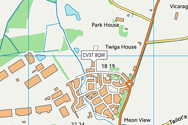 CV37 8QW map - OS VectorMap District (Ordnance Survey) CV37 8QW map - OS VectorMap District (Ordnance Survey)