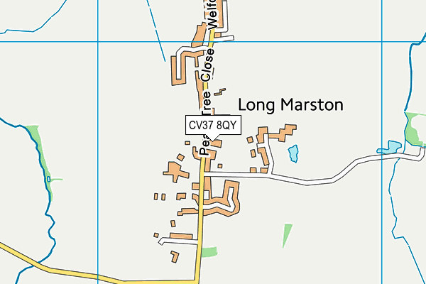 CV37 8QY map - OS VectorMap District (Ordnance Survey) CV37 8QY map - OS VectorMap District (Ordnance Survey)