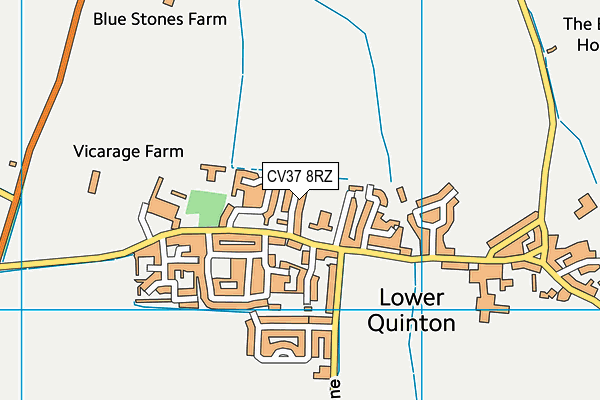 CV37 8RZ map - OS VectorMap District (Ordnance Survey) CV37 8RZ map - OS VectorMap District (Ordnance Survey)