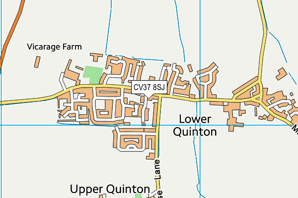 CV37 8SJ map - OS VectorMap District (Ordnance Survey) CV37 8SJ map - OS VectorMap District (Ordnance Survey)