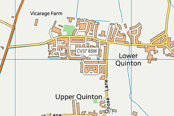 CV37 8SW map - OS VectorMap District (Ordnance Survey) CV37 8SW map - OS VectorMap District (Ordnance Survey)