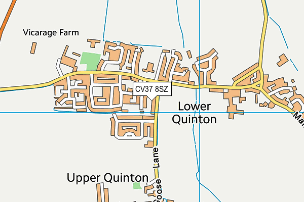 CV37 8SZ map - OS VectorMap District (Ordnance Survey) CV37 8SZ map - OS VectorMap District (Ordnance Survey)
